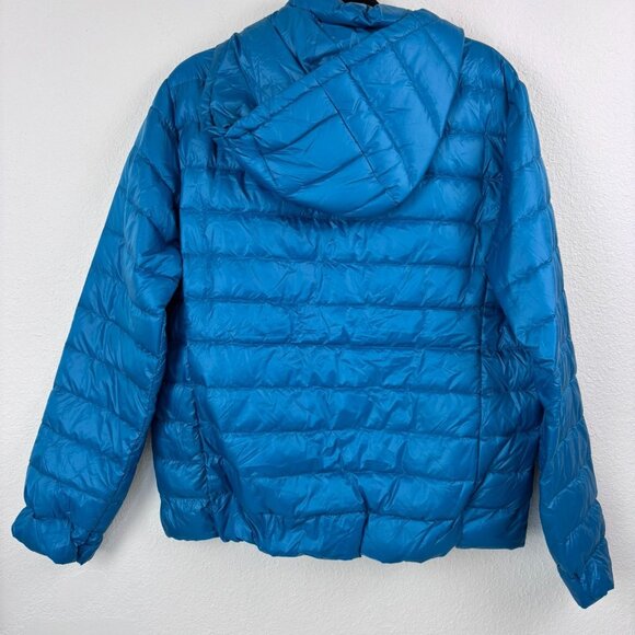 Made by Johnny women's 2XL blue packable puffer full zip removable hood jacket - Picture 5 of 8
